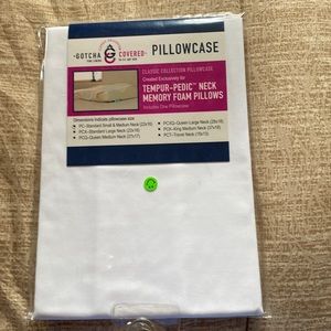 New in package white Tempur-Pedic neck memory foam pillow case